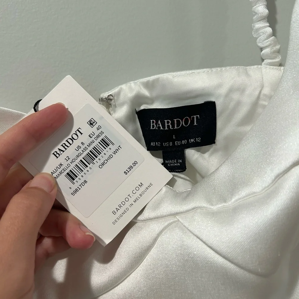 Bardot Marcello Hourglass Mini Dress In Orchid White - Picture 7 of 7